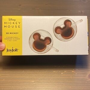 Joyjolt Disney 3D Mickey Mouse double-walled espresso glasses​